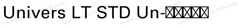 Univers LT STD Un字体转换
